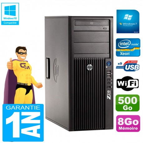 PC HP WorkStation Z210 Tour Xeon E3-1240 RAM 8Go 500Go Graveur DVD Wifi W7