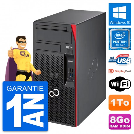 PC Tour Fujitsu Esprimo P557 MT Pentium G4400 RAM 8Go Disque 1To Windows 10 Wifi