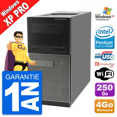 PC Tour Dell OptiPlex 9010 MT Intel G630 RAM 4Go Disque Dur 250Go Windows XP Pro