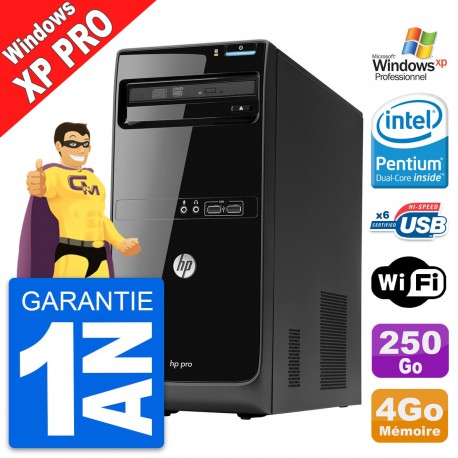 PC Tour HP Pro 3400 MT Intel Pentium G630 RAM 4Go Disque 250Go Windows XP Pro