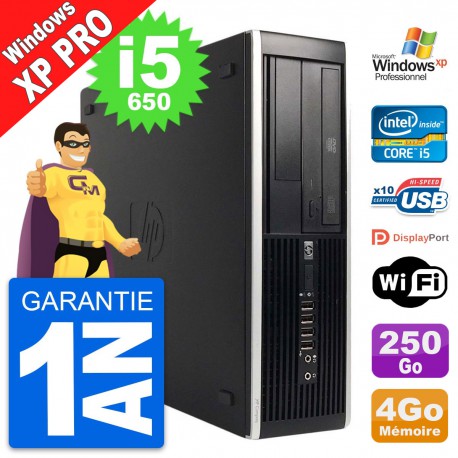 PC HP 8100 Elite SFF Intel Core i5-650 RAM 4Go Disque Dur 250Go Windows 10 Wifi