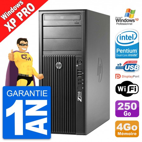 PC Tour HP Z210 Intel Pentium G630 RAM 8Go Disque Dur 500Go Windows 10 Wifi