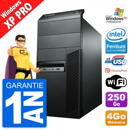 PC Tour Lenovo ThinkCentre M92p Intel G2020 RAM 4Go Disque 250Go Windows XP Pro