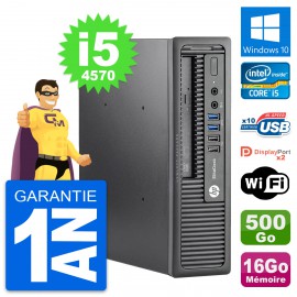 Mini PC HP EliteDesk 800 G1 USDT i5-4570 RAM 16Go Disque 500Go Windows 10 Wifi