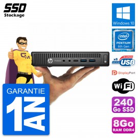 Ultra Mini PC HP 600 G2 DM Pentium G4400T RAM 8Go SSD 240Go Windows 10 Wifi