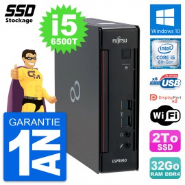 Mini PC Fujitsu Esprimo Q956 Intel i5-6500T RAM 32Go SSD 2To Windows 10 Wifi