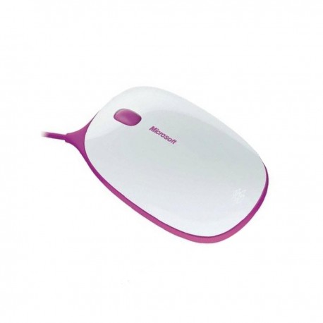 Souris Filaire PC USB Microsoft T2J-00019 1000-DPI Rose Blanc NEUF