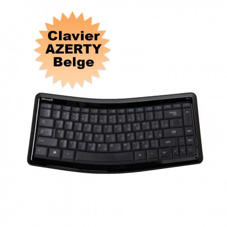 Clavier PC Microsoft Sculpt Mobile 1390 AZERTY Belge Bluetooth Touches Noir NEUF