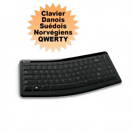 Clavier PC Microsoft Bluetooth Mobile 5000 QWERTY Nordic Edition Noir NEUFoft Bluetooth Mobile 5000 QWERTY Espagnol Touches Noir