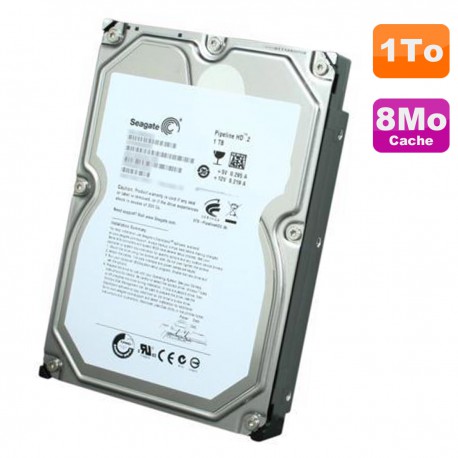 Disque Dur 1To SATA 3.5" Seagate Pipeline HD ST31000322CS 9GW134-075 5900RPM 8Mo