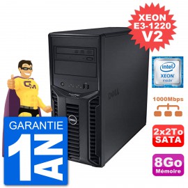 Serveur DELL PowerEdge T110 II Xeon QuadCore E3-1220 V2 8Go 2x2To Perc H200 SATA