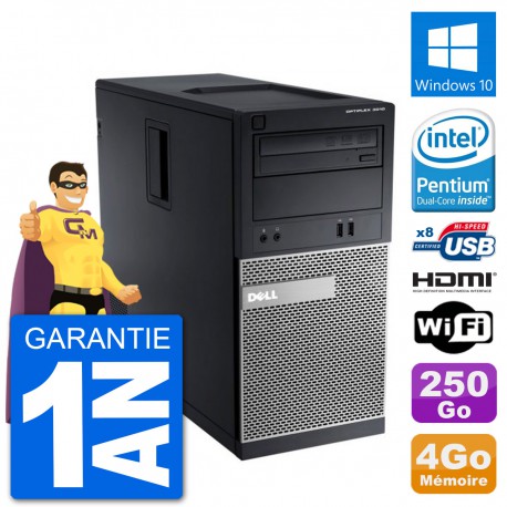 PC Dell 3010 MT G2020 RAM 4Go Disque Dur 250Go HDMI Windows 10 Wifi