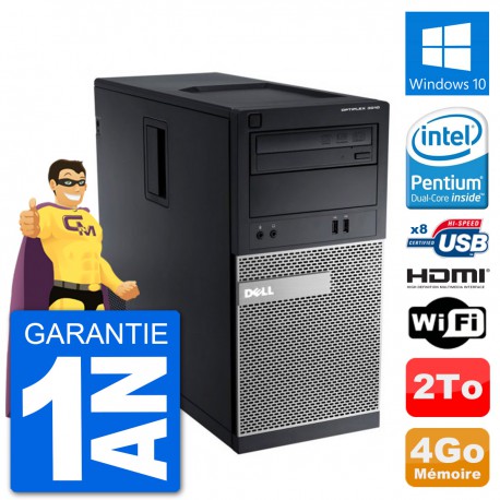 PC Dell 3010 MT G2020 RAM 4Go Disque Dur 2To HDMI Windows 10 Wifi