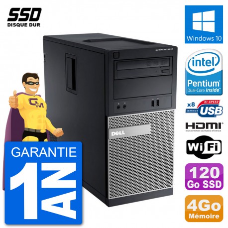 PC Dell 3010 MT G2020 RAM 4Go SSD 120Go HDMI Windows 10 Wifi