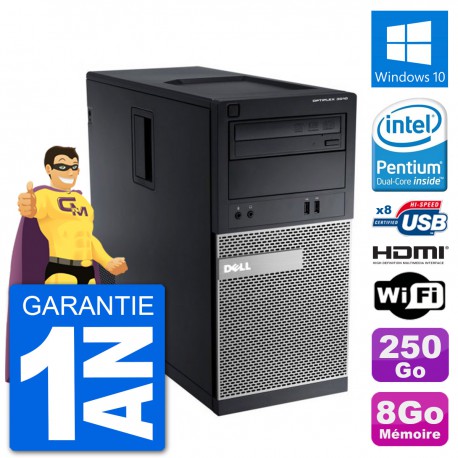 PC Dell 3010 MT G2020 RAM 8Go Disque Dur 250Go HDMI Windows 10 Wifi