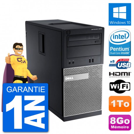 PC Dell 3010 MT G2020 RAM 8Go Disque Dur 1To HDMI Windows 10 Wifi