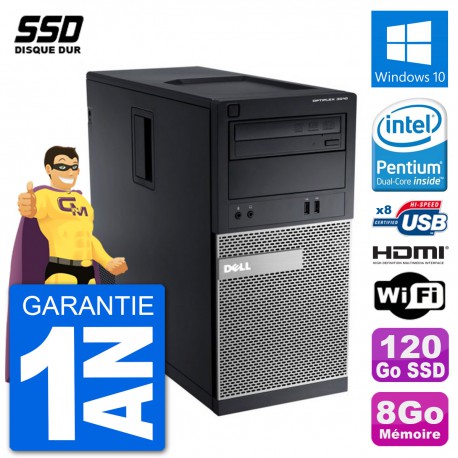 PC Dell 3010 MT G2020 RAM 8Go SSD 120Go HDMI Windows 10 Wifi