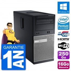 PC Dell 3010 MT G2020 RAM 16Go Disque Dur 250Go HDMI Windows 10 Wifi