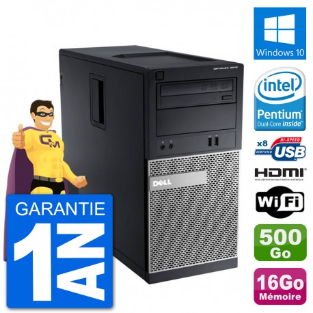 PC Dell 3010 MT G2020 RAM 16Go Disque Dur 500Go HDMI Windows 10 Wifi