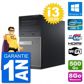 PC Dell 3010 MT i3-3220 RAM 8Go Disque Dur 500Go HDMI Windows 10 Wifi