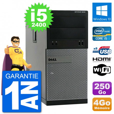 PC Dell 3010 MT i5-2400 RAM 4Go Disque Dur 250Go HDMI Windows 10 Wifi