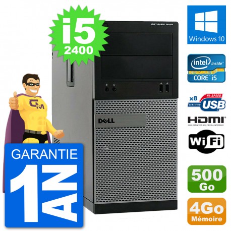 PC Dell 3010 MT i5-2400 RAM 4Go Disque Dur 500Go HDMI Windows 10 Wifi