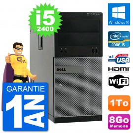 PC Dell 3010 MT i5-2400 RAM 8Go Disque Dur 1To HDMI Windows 10 Wifi