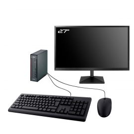 PC Fujitsu Esprimo Q556 Mini Ecran 27" Intel I7-6700T RAM 32Go SSD 2To W10 Wifi