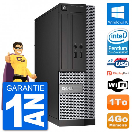 PC Dell Optiplex 3020 SFF G3220 RAM 4Go Disque Dur 1To Windows 10 Wifi