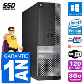 PC Dell Optiplex 3020 SFF G3220 RAM 8Go SSD 120Go Windows 10 Wifi