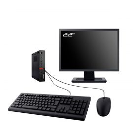 PC Lenovo M710q Tiny Ecran 22" Intel G4400T RAM 8Go SSD 240Go W11 Wifi