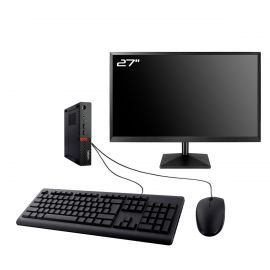 PC Lenovo M710q Tiny Ecran 27" Intel I7-6700T RAM 16Go SSD 2To W11 Wifi