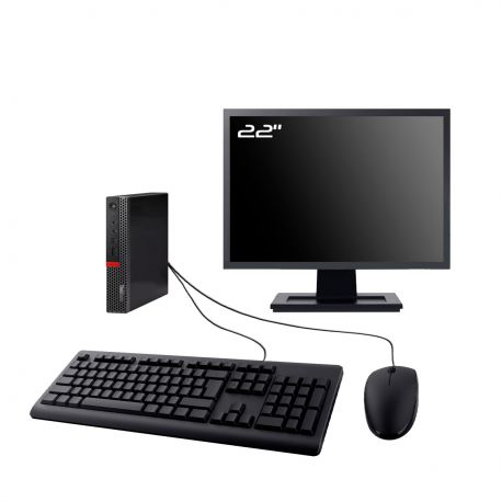 PC Lenovo M920q Tiny Ecran 22" Intel I7-8700T RAM 16Go SSD 2To W11 Wifi