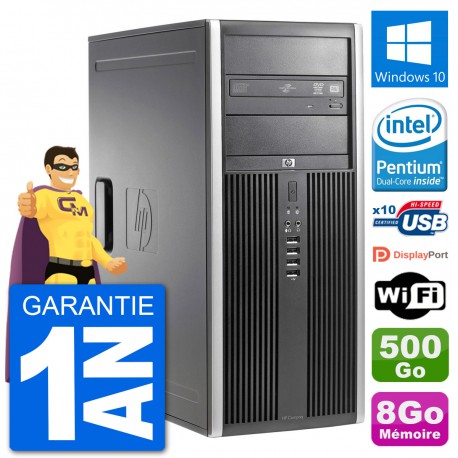 PC Tour HP 8200 Intel G630 RAM 8Go Disque Dur 500Go Windows 10 Wifi