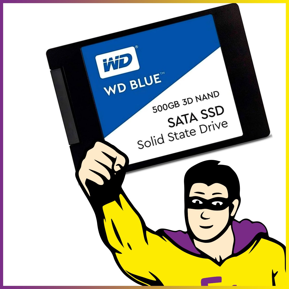 SSD 500Go 2.5 Western Digital Blue 3D Nand WDS500G2B0A 00SM50 SATA III 6 Gbps MonsieurCyberMan