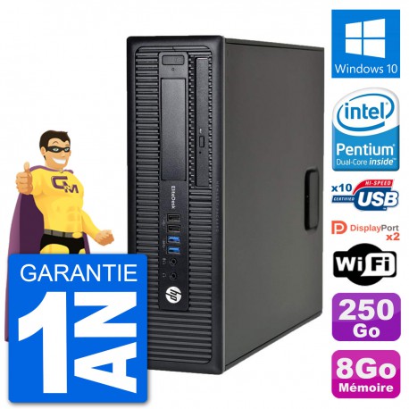 PC HP EliteDesk 800 G1 Intel G3220 RAM 8Go Disque Dur 250Go Windows 10 Wifi