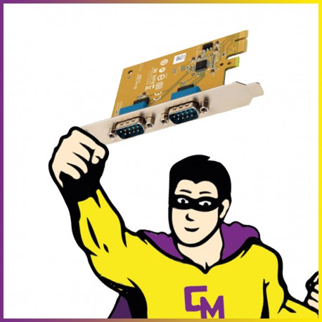 Carte Adaptateur PCI-E Sunix SER6437A Dual Ports Série RS-232 DB-9M