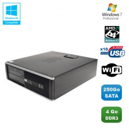 PC HP Compaq 6005 Pro SFF AMD Athlon X2 B28 3.4GHz 4Go 250Go WIFI Graveur W7 Pro