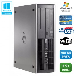 PC HP Compaq Elite 8100 SFF Intel Core i5 650 3.2GHz 4Go 750Go Graveur WIFI W7