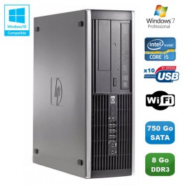 PC HP Compaq Elite 8100 SFF Intel Core i5 650 3.2GHz 8Go 750Go Graveur WIFI W7