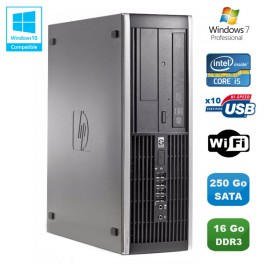 PC HP Compaq Elite 8100 SFF Intel Core i5 650 3.2GHz 16Go 250Go Graveur WIFI W7