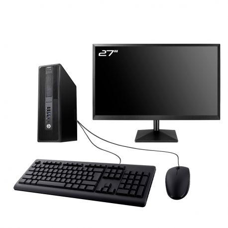 PC HP WorkStation Z240 SFF Ecran 27" Intel I7-6700 RAM 64Go SDD 240Go W11 Wifi