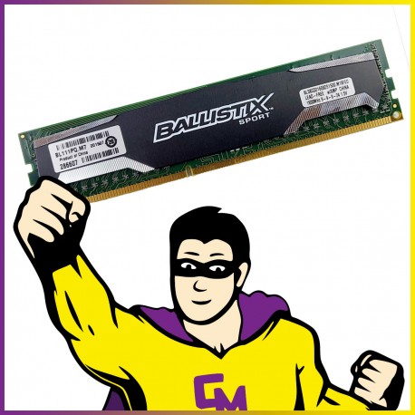 8Go RAM DDR3 Crucial Ballistix BLS8G3D1609DS1S00.M16FED PC3-12800 1600Mhz DIMM