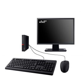PC Lenovo M625q Tiny Ecran 22" AMD E2-9000e RAM 8Go M.2 240Go W11 Wifi