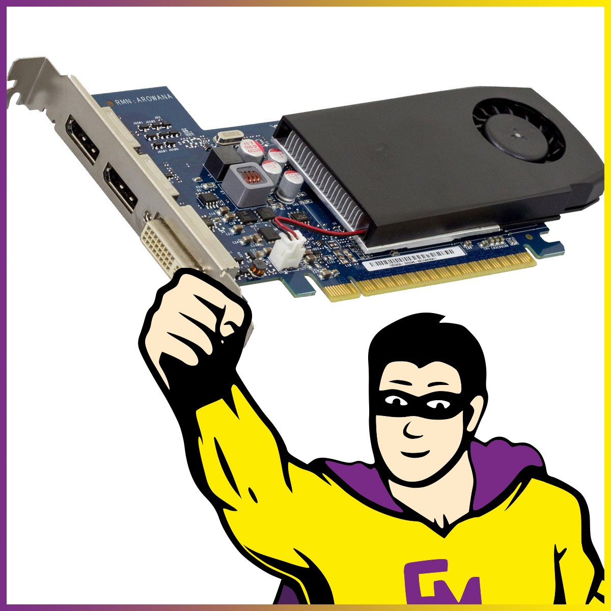 Carte Graphique HP Nvidia GT630 2 Go 702084 001 PCI e DP DVI High Profile MonsieurCyberMan
