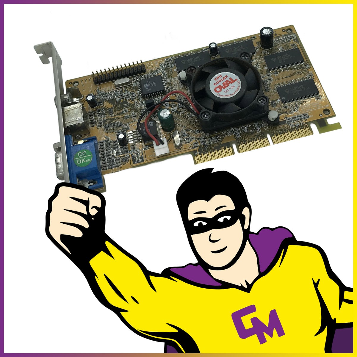 Carte Graphique Nvidia GeForce 2 MX40 AGP VGA TV Composite High Profile MonsieurCyberMan