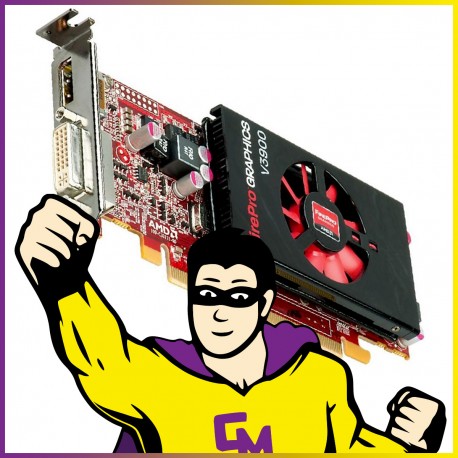 Carte Graphique AMD FirePro V3900 1Go LP PCI-Express DisplayPort DVI Low-Profile