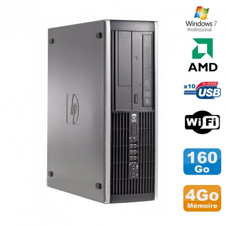 PC HP Compaq 6005 Pro SFF AMD 3GHz 4Go DDR3 160Go SATA Graveur WIFI Win 7 Pro