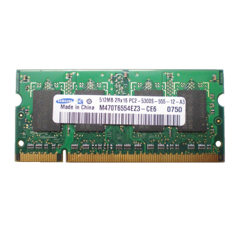 Barrette RAM SAMSUNG (Made in China) 512MB 2RX16