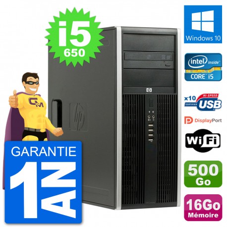 PC Tour HP 8100 Intel Core i5-650 RAM 16Go Disque Dur 500Go Windows 10 Wifi